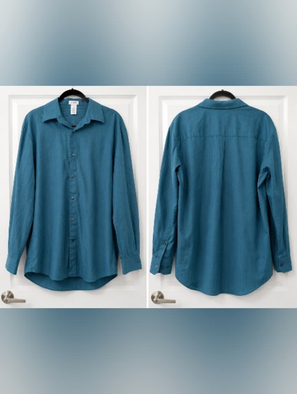 Axist 90s Retro Corporate Y2K Smart Casual Modern Jewel Tone Button Down Size L
